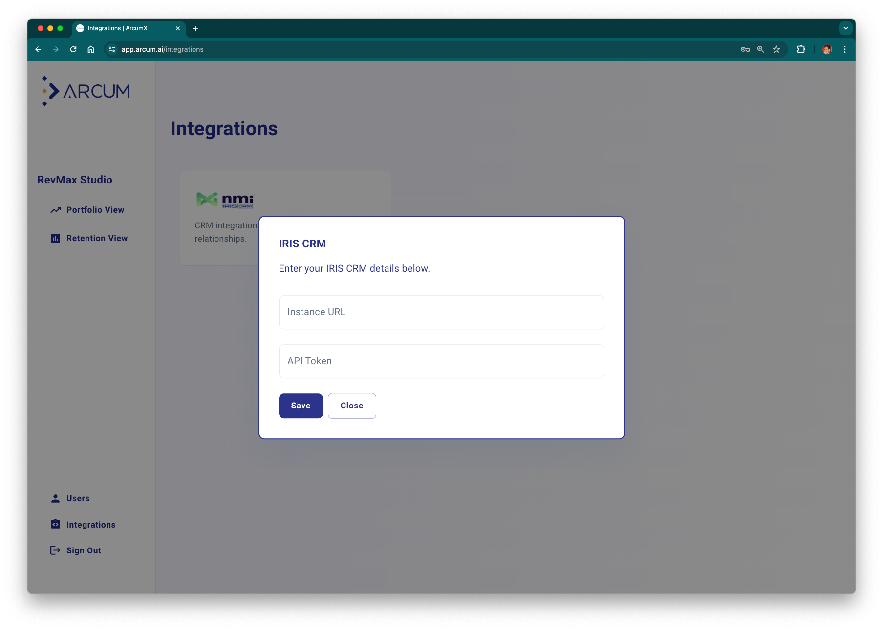 NMI IRIS CRM Token